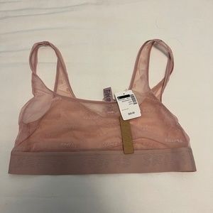 SKIMS After Hours Mesh Logo Bra In Size Medium